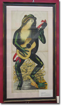 Frog Playing Guitar, Framed, 18th Century